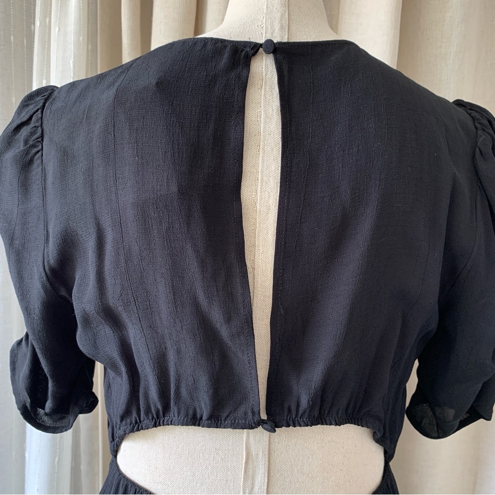 ABERCROMBIE & FITCH BLACK MIDI CLASSIC DRESS NWT M - Picture 7 of 12